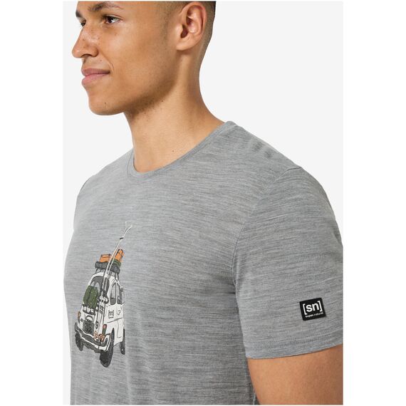 SUPER.NATURAL Koszulka męska M CARSKI TEE szara, Kolor: szary, Rozmiar: XL, 2 zdjęcie