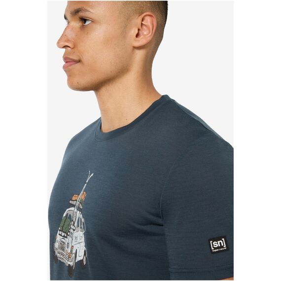 SUPER.NATURAL Koszulka M CARSKI TEE granatowa, Kolor: granatowy, Rozmiar: M, 4 zdjęcie