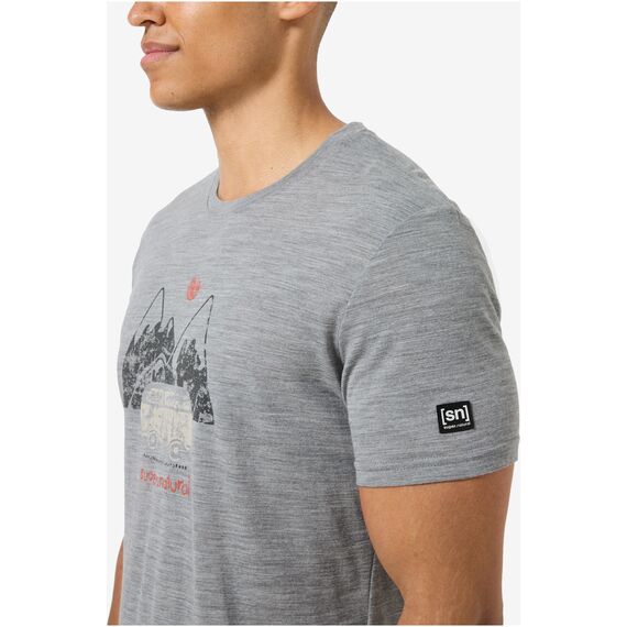 SUPER.NATURAL Koszulka M DOLOMITES CAMPSITES TEE szara, Kolor: szary, Rozmiar: XL, 2 zdjęcie