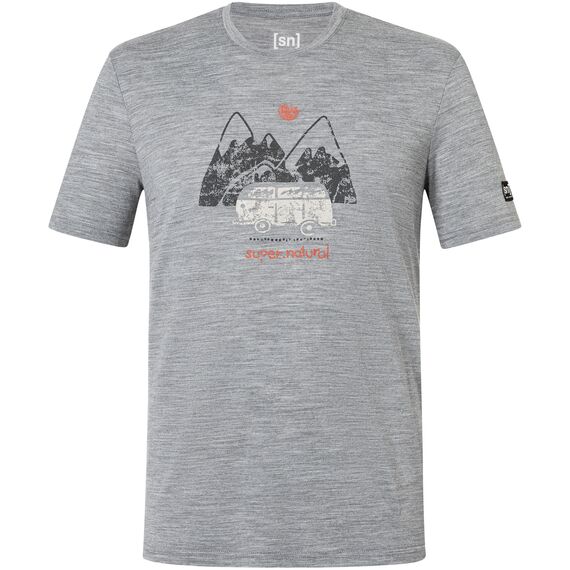 SUPER.NATURAL Koszulka M DOLOMITES CAMPSITES TEE szara, Kolor: szary, Rozmiar: L, 4 zdjęcie