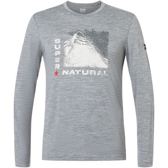 SUPER.NATURAL Longsleeve M SUPER MOUNTAIN LS szary, Kolor: szary, Rozmiar: XL, 6 zdjęcie