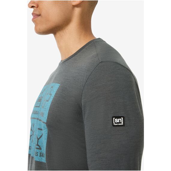 SUPER.NATURAL Longsleeve M SWISS LODGE LS szary, Kolor: szary, Rozmiar: XL, 3 zdjęcie