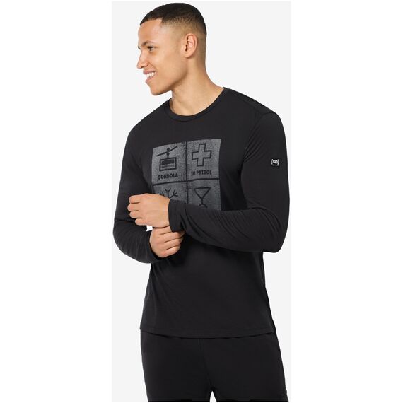 SUPER.NATURAL Longsleeve M SWISS LODGE LS czarny, Kolor: czarny, Rozmiar: XL, 3 zdjęcie