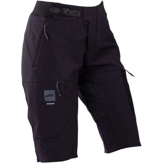 LEATT Spodenki rowerowe damskie Shorts MTB Gravity 4.0 Women, Kolor: czarny, Rozmiar: XS