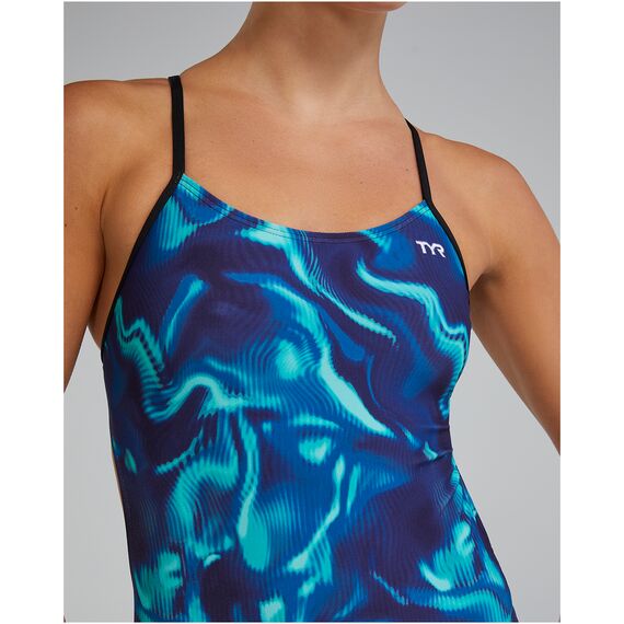 TYR Strój pływacki W DE CUTOUTFIT WAV, Kolor: czarny, Rozmiar: 30, 5 zdjęcie