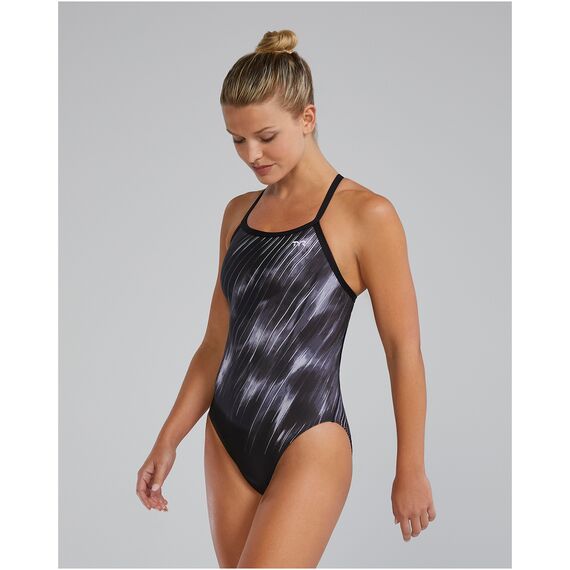 TYR Strój pływacki W DE DIAMONDFIT CY, Kolor: czarny, Rozmiar: 30, 3 zdjęcie