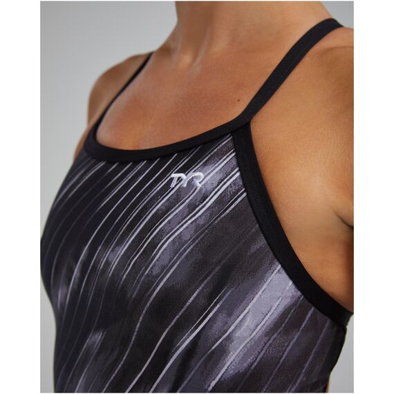 TYR Strój pływacki W DE DIAMONDFIT CY, Kolor: czarny, Rozmiar: 32, 6 zdjęcie