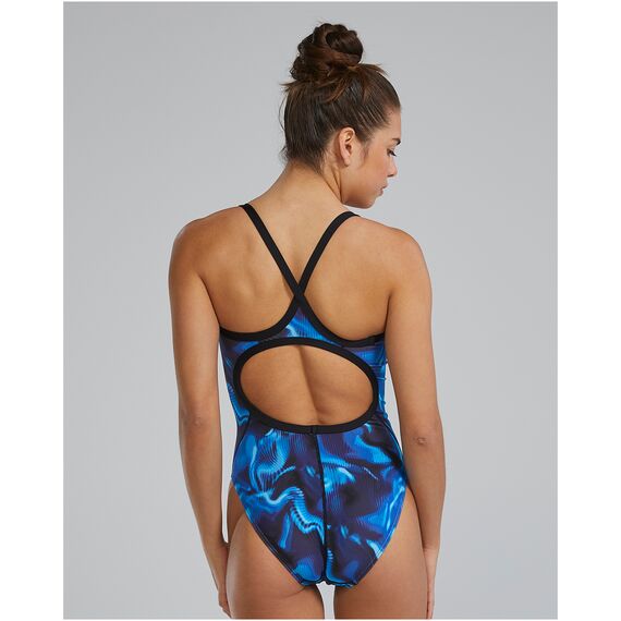 TYR Strój pływacki damski Tyr Diamondfit Durafast Elite Waveform, Kolor: czarny, Rozmiar: 34, 2 zdjęcie