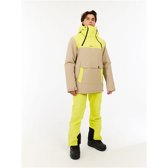PROTEST Kurtka narciarska/snowboardowa z kapturem zapinana na zamek męska Prtlado żółta, Kolor: żółty, Rozmiar: L, 3 zdjęcie