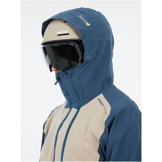 PROTEST Kurtka narciarska/snowboardowa z kapturem zapinana na zamek męska PrtThrow granatowa, Kolor: granatowy, Rozmiar: L, 10 zdjęcie