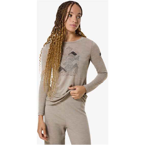 SUPER.NATURAL Longsleeve W HILLY LS khaki, Kolor: khaki, Rozmiar: M, 2 zdjęcie