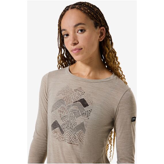 SUPER.NATURAL Longsleeve W HILLY LS khaki, Kolor: khaki, Rozmiar: M, 3 zdjęcie