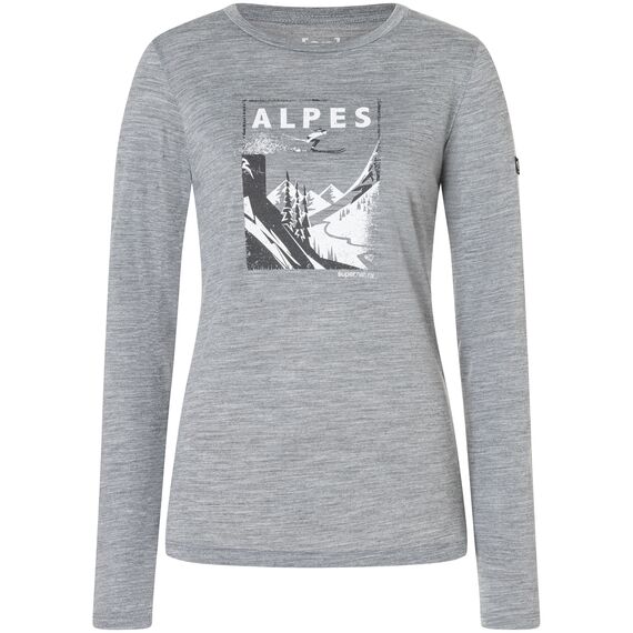 SUPER.NATURAL Longsleeve W ALPES LS szary, Kolor: szary, Rozmiar: S, 3 zdjęcie