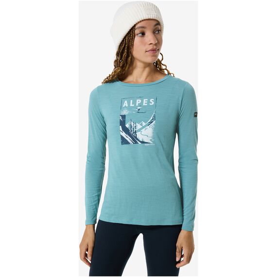 SUPER.NATURAL Longsleeve W ALPES LS niebieski, Kolor: niebieski, Rozmiar: M, 2 zdjęcie