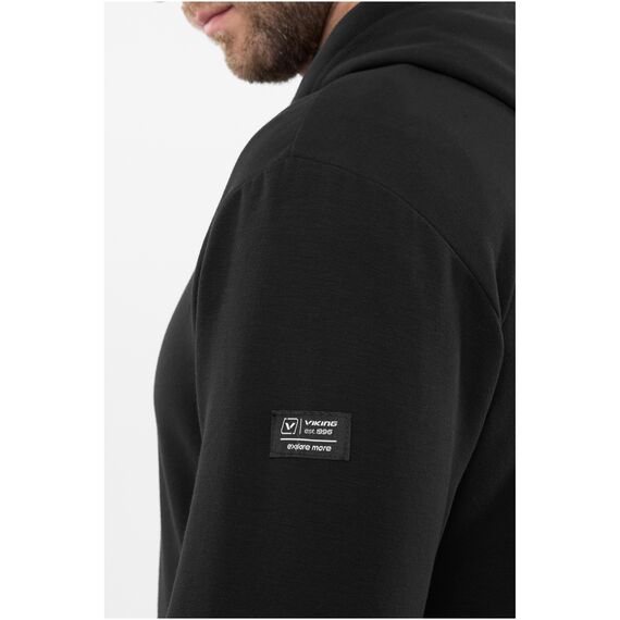 VIKING Bluza męska Team Wear Man Bamboo z kapturem czarna, Kolor: czarny, Rozmiar: XXXL, 5 zdjęcie