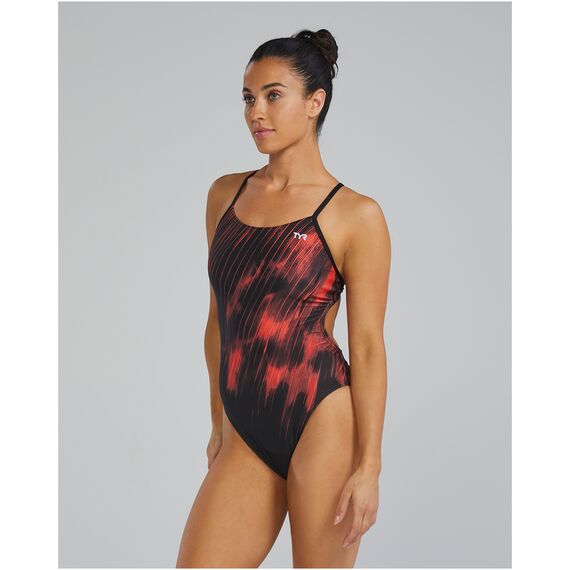 TYR Strój pływacki W DE CUTOUTFIT CYC, Kolor: czarny, Rozmiar: 28, 3 zdjęcie