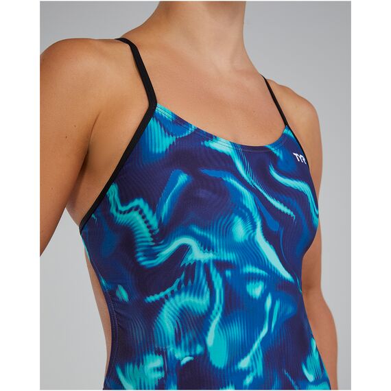 TYR Strój pływacki W DE CUTOUTFIT WAV, Kolor: czarny, Rozmiar: 28, 8 zdjęcie