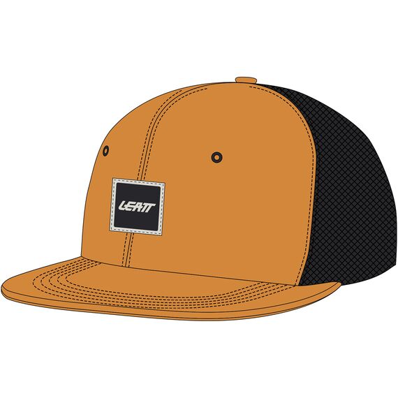 LEATT Czapka z daszkiem Cap Trucker Tech, Kolor: pomarańczowy, Rozmiar: one size