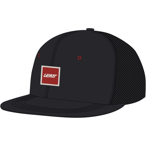 LEATT Czapka z daszkiem Cap Trucker Tech, Kolor: czarny, Rozmiar: one size