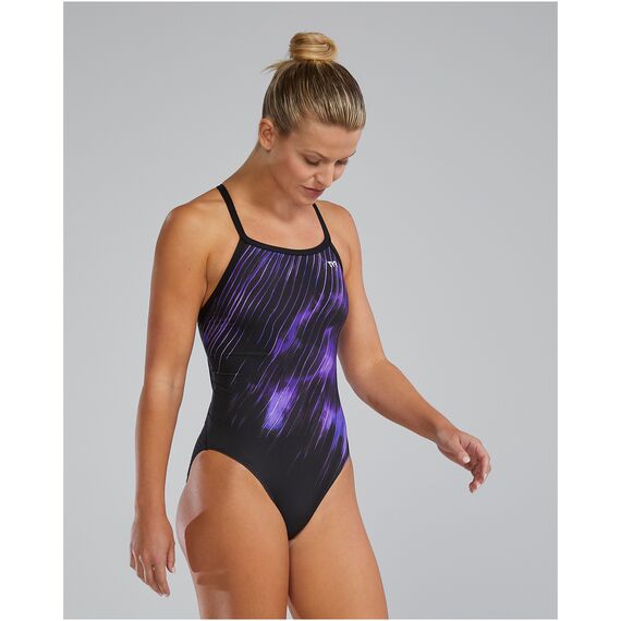 TYR Strój pływacki W DE DIAMONDFIT CY, Kolor: czarny, Rozmiar: 32, 4 zdjęcie