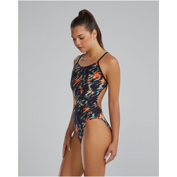 TYR Strój pływacki W CUTOUT LAP, Kolor: czarny, Rozmiar: 30, 3 zdjęcie