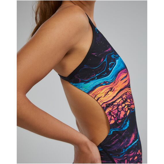 TYR Strój pływacki W CUTOUT LAP, Kolor: czarny, Rozmiar: 34, 8 zdjęcie