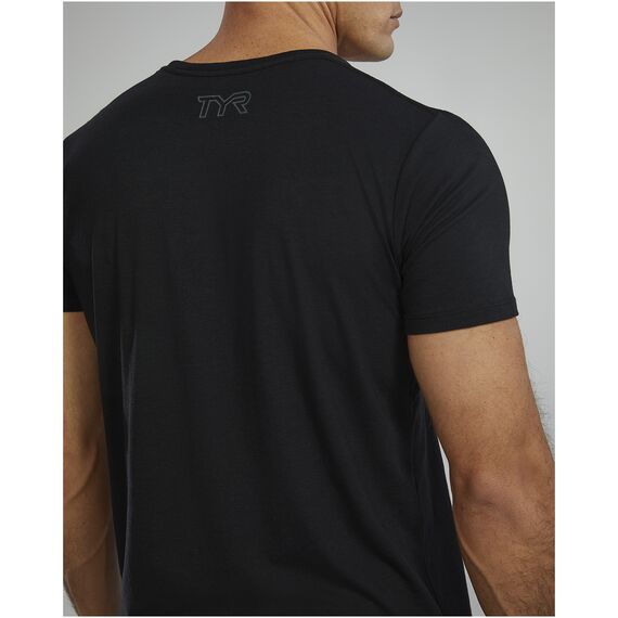 TYR Koszulka męska TRI LG LOGO TEE -UX, Kolor: czarny, Rozmiar: M, 7 zdjęcie