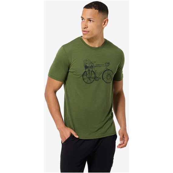SUPER.NATURAL Koszulka męska M WANDER WHEEL TEE zielona, Kolor: zielony, Rozmiar: L, 3 zdjęcie