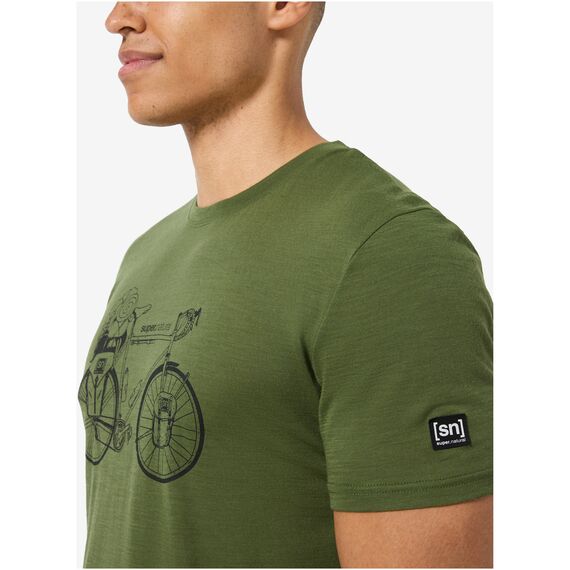 SUPER.NATURAL Koszulka męska M WANDER WHEEL TEE zielona, Kolor: zielony, Rozmiar: L, 4 zdjęcie