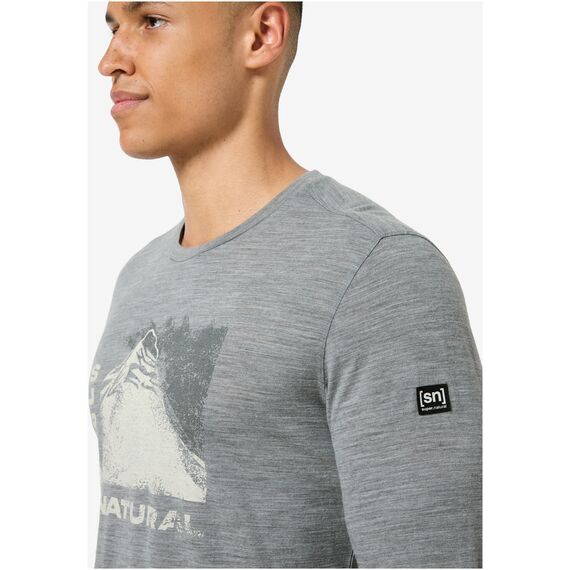 SUPER.NATURAL Longsleeve M SUPER MOUNTAIN LS szary, Kolor: szary, Rozmiar: M, 4 zdjęcie