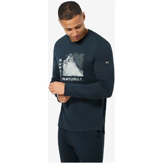 SUPER.NATURAL Longsleeve M SUPER MOUNTAIN LS granatowy, Kolor: granatowy, Rozmiar: M, 3 zdjęcie