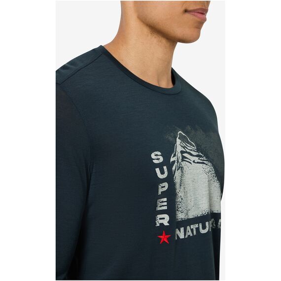 SUPER.NATURAL Longsleeve M SUPER MOUNTAIN LS granatowy, Kolor: granatowy, Rozmiar: L, 5 zdjęcie