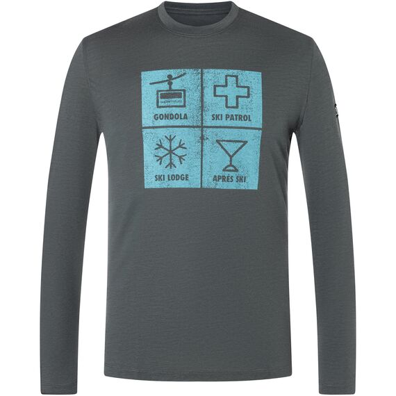 SUPER.NATURAL Longsleeve M SWISS LODGE LS szary, Kolor: szary, Rozmiar: M, 4 zdjęcie