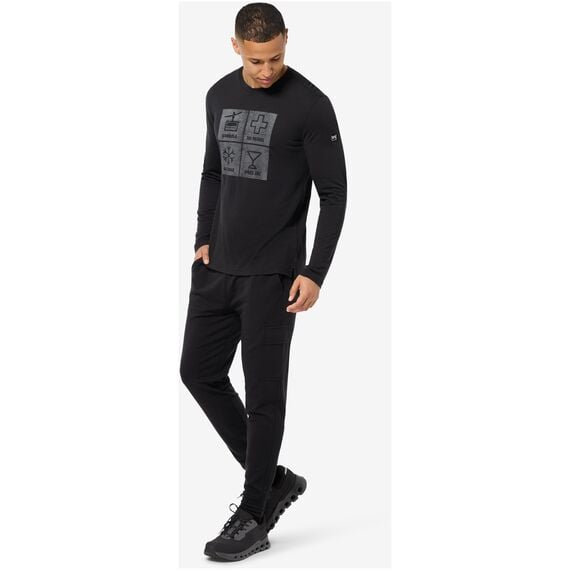 SUPER.NATURAL Longsleeve M SWISS LODGE LS czarny, Kolor: czarny, Rozmiar: L