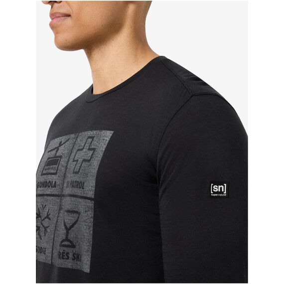 SUPER.NATURAL Longsleeve M SWISS LODGE LS czarny, Kolor: czarny, Rozmiar: M, 4 zdjęcie