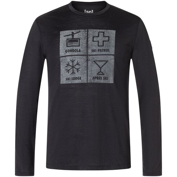 SUPER.NATURAL Longsleeve M SWISS LODGE LS czarny, Kolor: czarny, Rozmiar: L, 5 zdjęcie