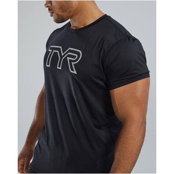 TYR Koszulka męska MENS AIRTEC LL SS, Kolor: czarny, Rozmiar: XL, 5 zdjęcie