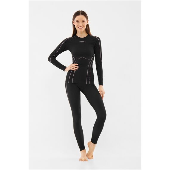 VIKING Bielizna damska Etna 2.0 Lady Set Bamboo czarno-fioletowa, Kolor: czarny, Rozmiar: XS