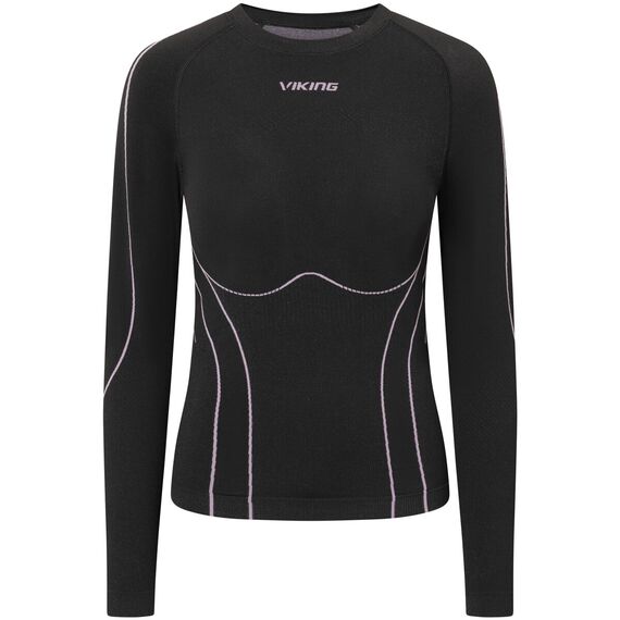 VIKING Bielizna damska Etna 2.0 Lady Set Bamboo czarno-fioletowa, Kolor: czarny, Rozmiar: XS, 11 zdjęcie