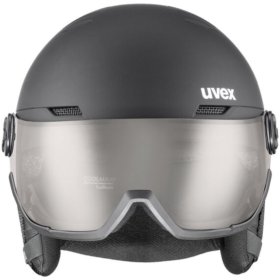 UVEX Kask narciarski Wanted Visor pro V, Kolor: czarny, Rozmiar: 54-58, 4 zdjęcie