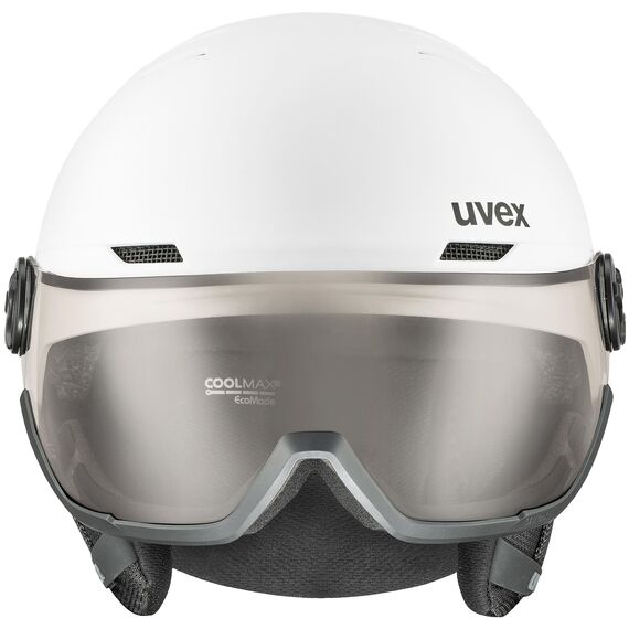 UVEX Kask narciarski Wanted Visor pro V, Kolor: biały, Rozmiar: 58-61, 4 zdjęcie