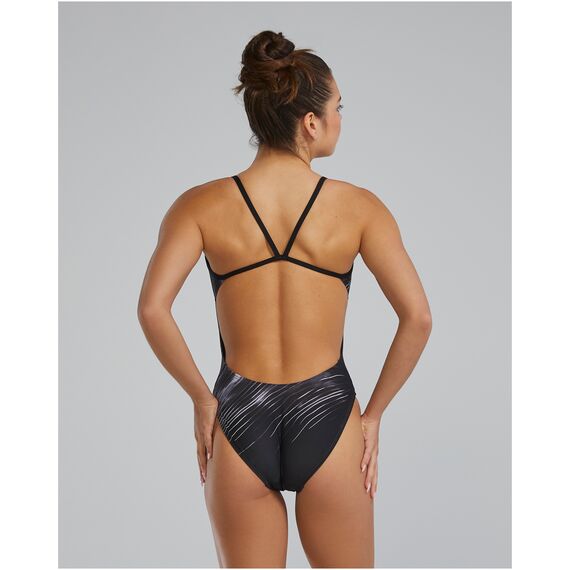 TYR Strój pływacki W DE CUTOUTFIT CYC, Kolor: czarny, Rozmiar: 28, 2 zdjęcie