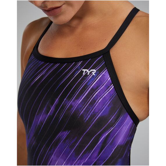 TYR Strój pływacki W DE DIAMONDFIT CY, Kolor: czarny, Rozmiar: 34, 6 zdjęcie