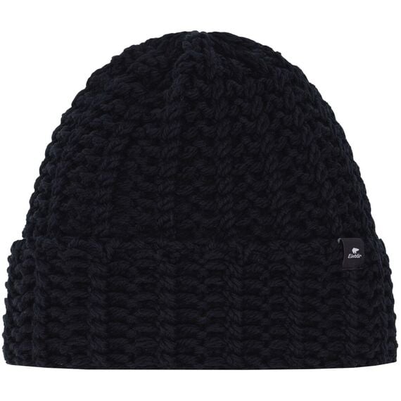 EISBAR czapka zimowa unisex z wełną merino Eisbar Selda MÜ, Kolor: czarny, Rozmiar: one size