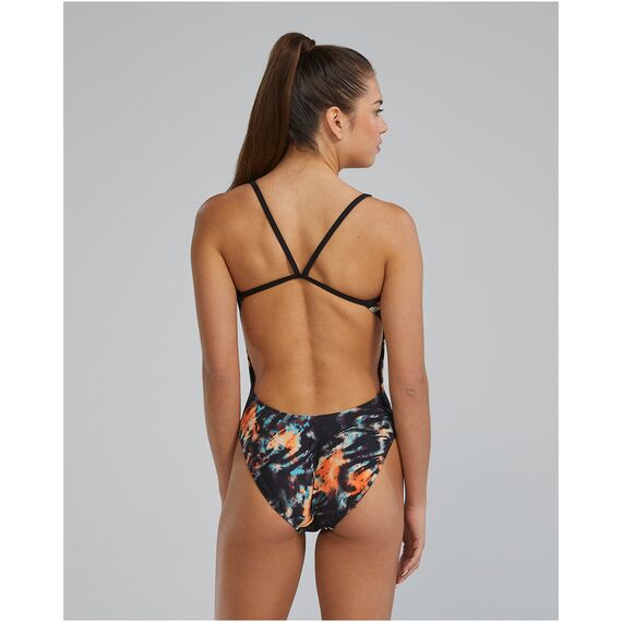 TYR Strój pływacki W CUTOUT LAP, Kolor: czarny, Rozmiar: 28, 2 zdjęcie