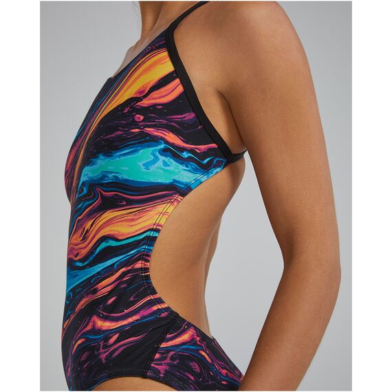 TYR Strój pływacki W CUTOUT LAP, Kolor: czarny, Rozmiar: 28, 6 zdjęcie