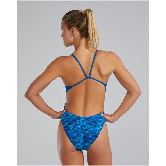 TYR Strój pływacki W CUTOUT LAP, Kolor: czarny, Rozmiar: 32, 2 zdjęcie