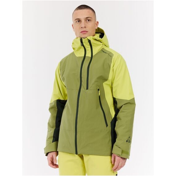 PROTEST Kurtka narciarska/snowboardowa z kapturem zapinana na zamek męska PrtThrow zielona, Kolor: zielony, Rozmiar: XL
