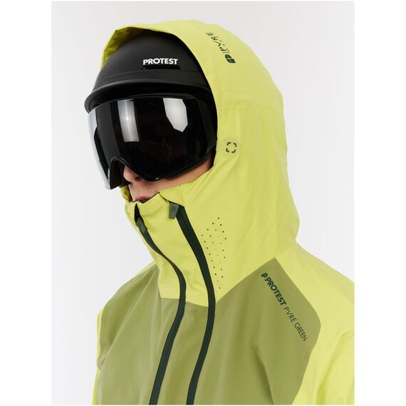 PROTEST Kurtka narciarska/snowboardowa z kapturem zapinana na zamek męska PrtThrow zielona, Kolor: zielony, Rozmiar: XL, 5 zdjęcie