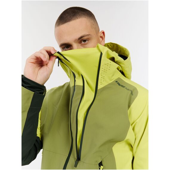 PROTEST Kurtka narciarska/snowboardowa z kapturem zapinana na zamek męska PrtThrow zielona, Kolor: zielony, Rozmiar: M, 6 zdjęcie